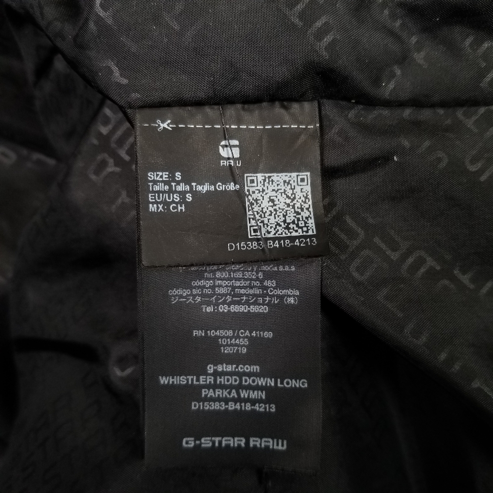 G-Star Raw Whistler HDD Women's Long Down Coat Navy Blue Size S - Picture 7 of 16
